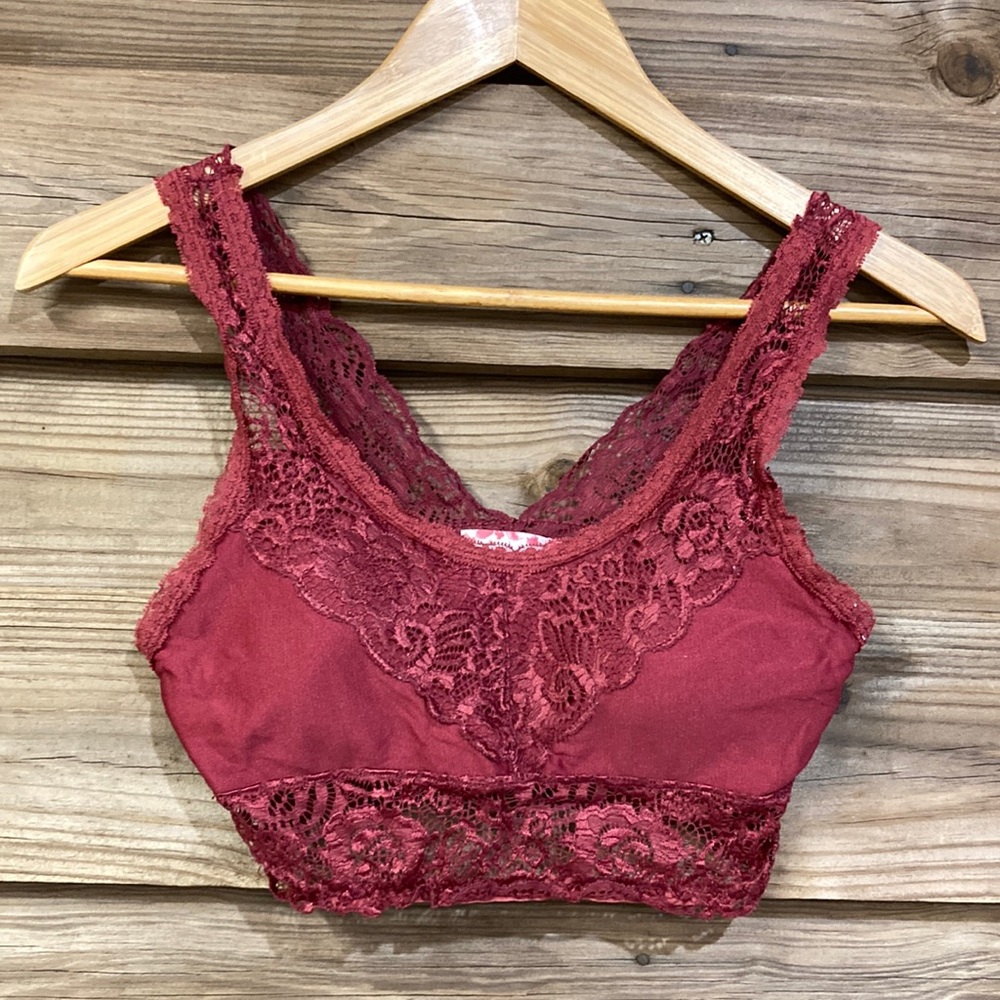 Altar'd State Burgundy Lace Bralette